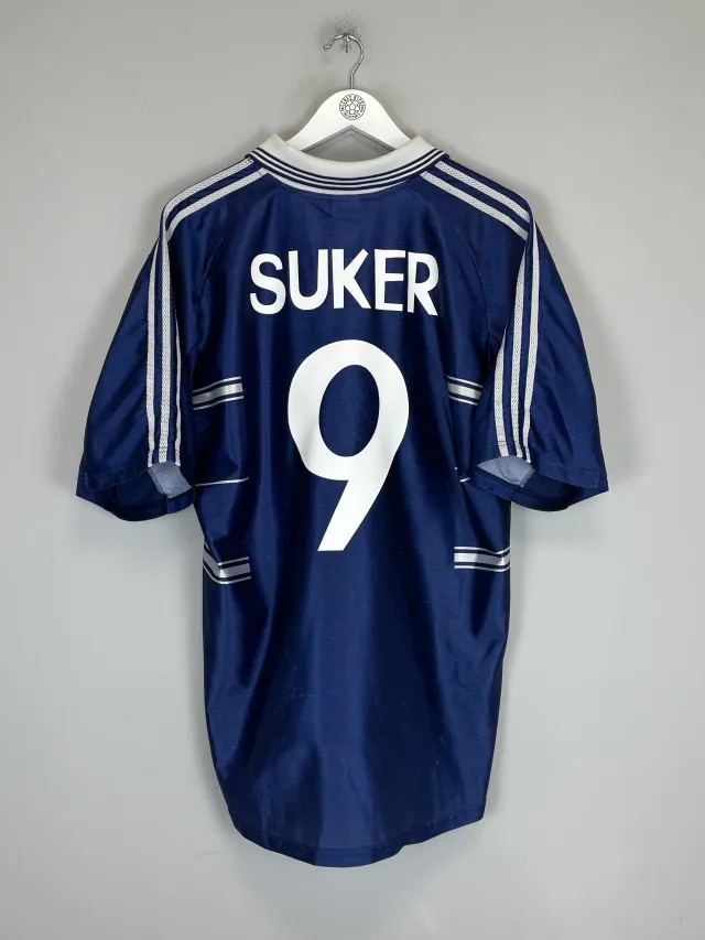 1998/99 REAL MADRID SUKER #9 AWAY SHIRT (L) ADIDAS | CULT KITS