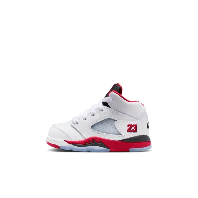 Nike Jordan 5 Retro Baby/Toddler Shoes - White
