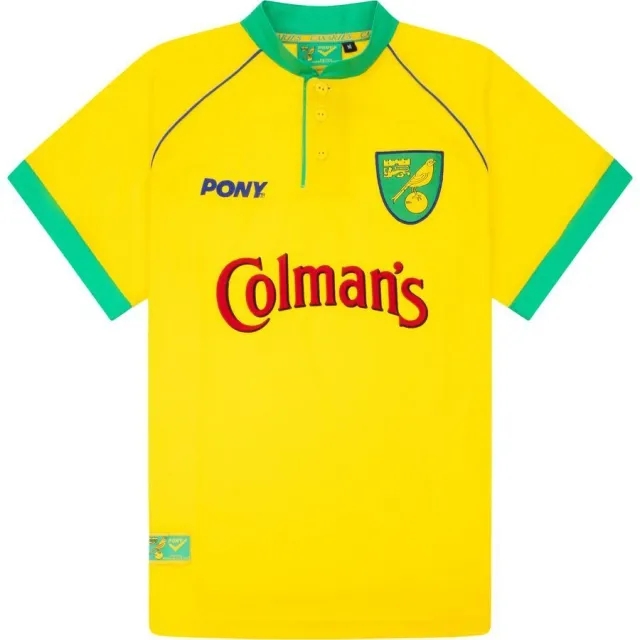 3Retro Norwich 1998 PONY Retro Football Shirt