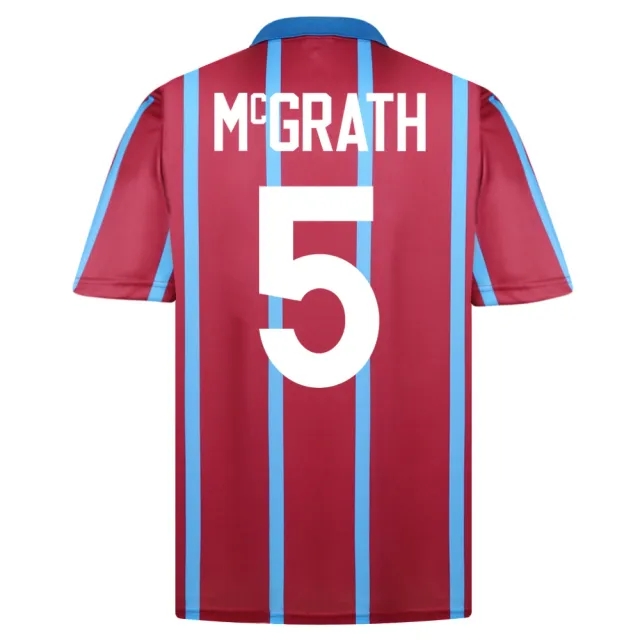 Aston Villa 1994 Mcgrath No5 Retro Football Shirt