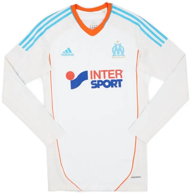 2012-13 Olympique Marseille Player Issue TechFit Home L/S Shirt Gignac #9 - 10/10 - (S)