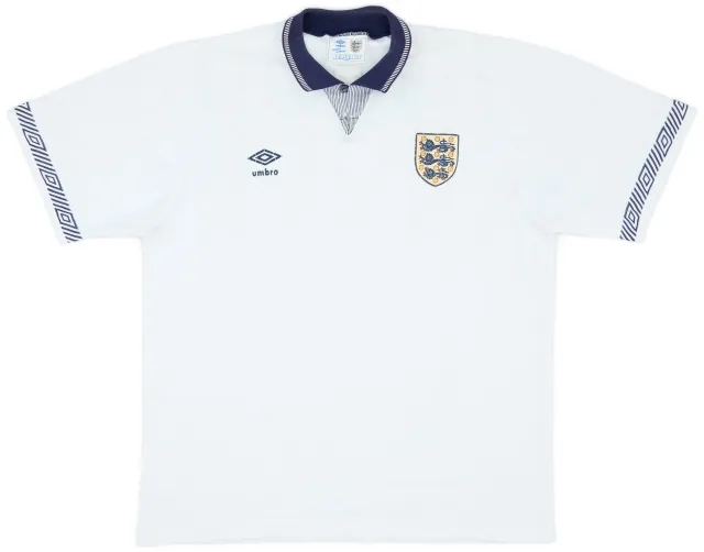 1990-92 England Home Shirt - 6/10 - (XL)