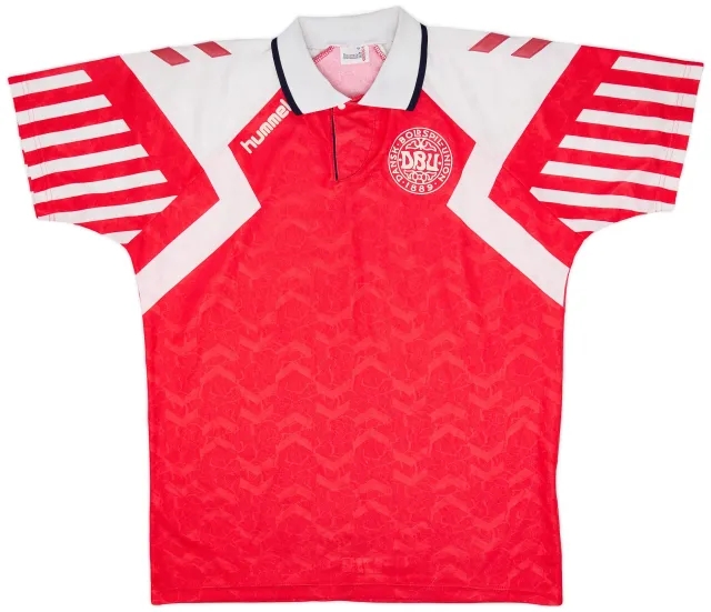 Hummel Denmark Mens SS Home Shirt 1992