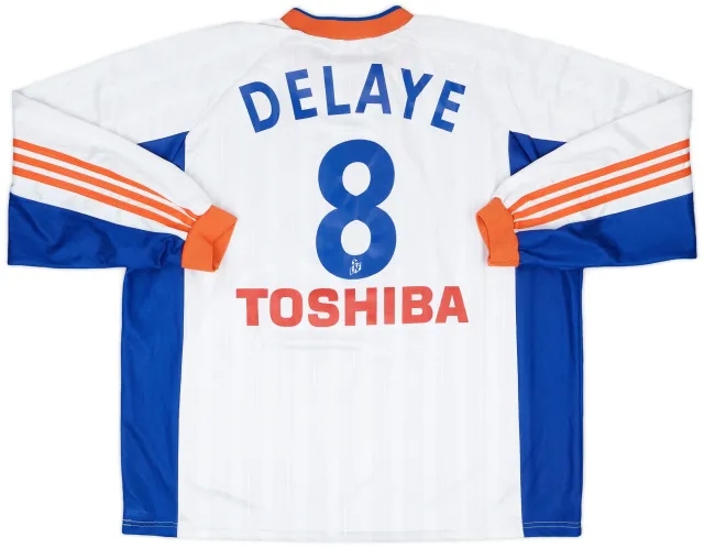 1999-00 Montpellier Away L/S Shirt Delaye #8 - 8/10 - (XL)