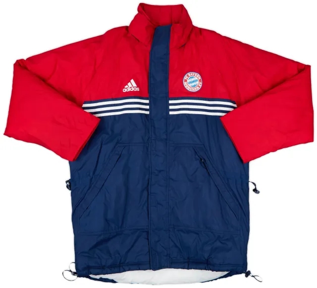 1999-01 Bayern Munich adidas Hooded Padded Bench Coat - 7/10 - (M/L)