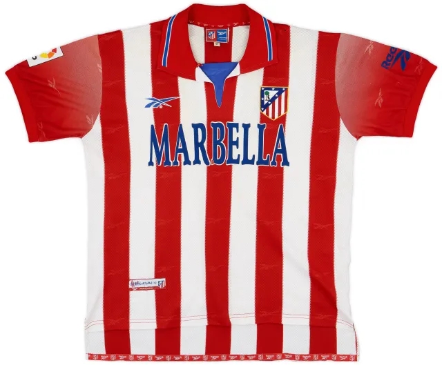 Reebok Atlético Madrid Mens SS Home Shirt 1998/99
