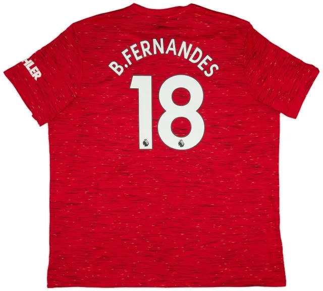 2020-21 Manchester United Home Shirt B.Fernandes #18 - 6/10 - (3XL)