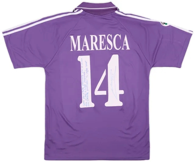 2004-05 Fiorentina Match Issue Signed Home Shirt Maresca #14