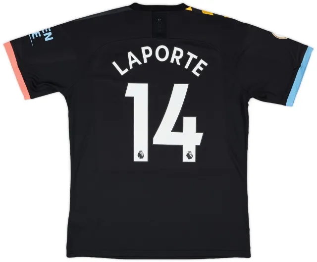 2019-20 Manchester City Match Issue Away Shirt Laporte #14