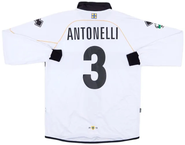 2008-09 Parma Match Issue Home L/S Shirt Antonelli #3