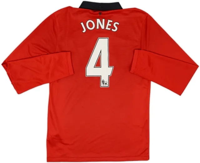 2013-14 Manchester United Home L/S Shirt Jones #4 - 6/10 - (S)