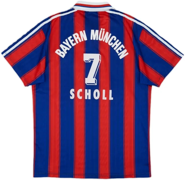 adidas Bayern Munich Boys SS Home Shirt 1995/97