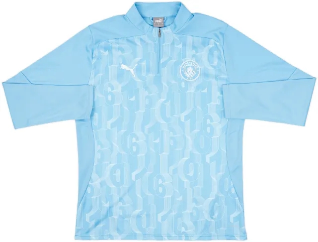 2024-25 Manchester City Puma 1/4 Zip Training Top - 8/10 - (L)