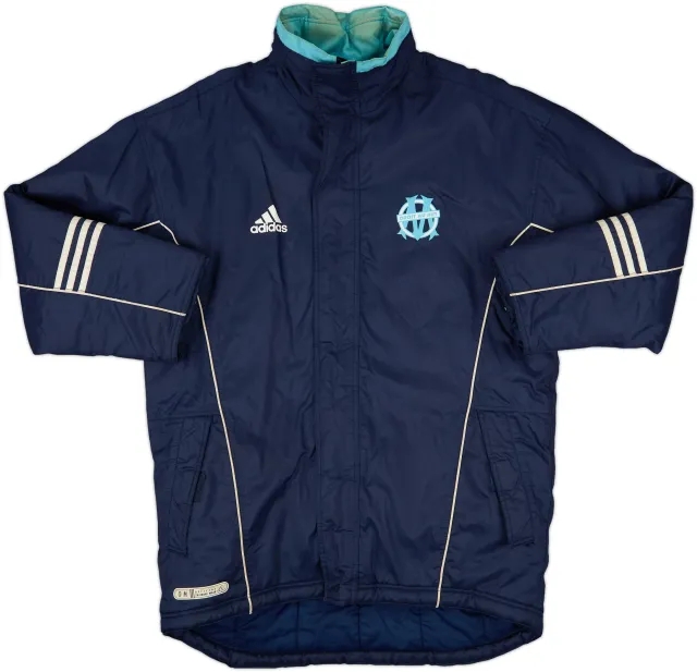 2000-01 Olympique Marseille adidas Padded Bench Coat - 5/10 - (M/L)