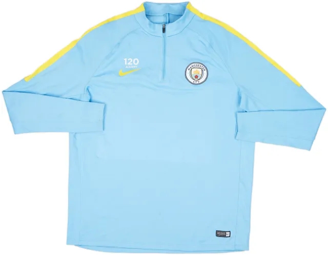 2016-17 Manchester City Academy Player Issue Nike 1/4 Zip Drill Top #120 - 6/10 - (XL)