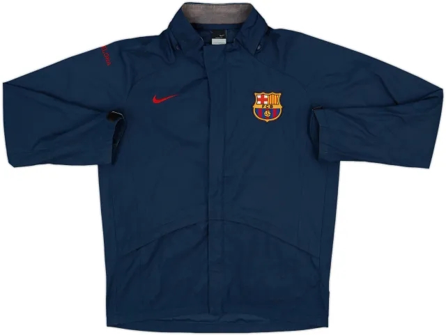 2006-07 Barcelona Nike Hooded Rain Jacket - 8/10 - (S)