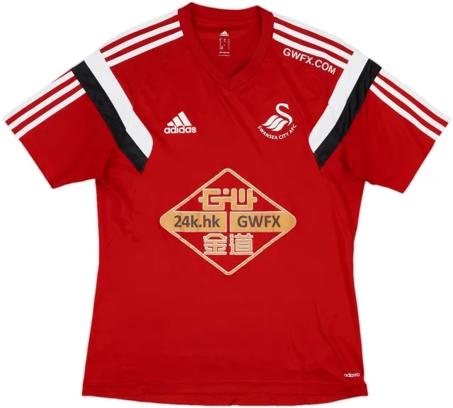 adidas Swansea City Mens SS Player Issue Home Shirt 2014/15