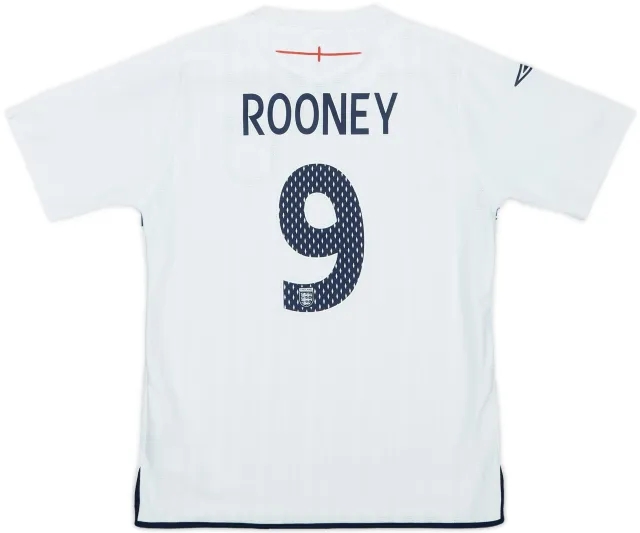 2007-09 England Home Shirt Rooney #9 - 9/10 - (S.Boys)