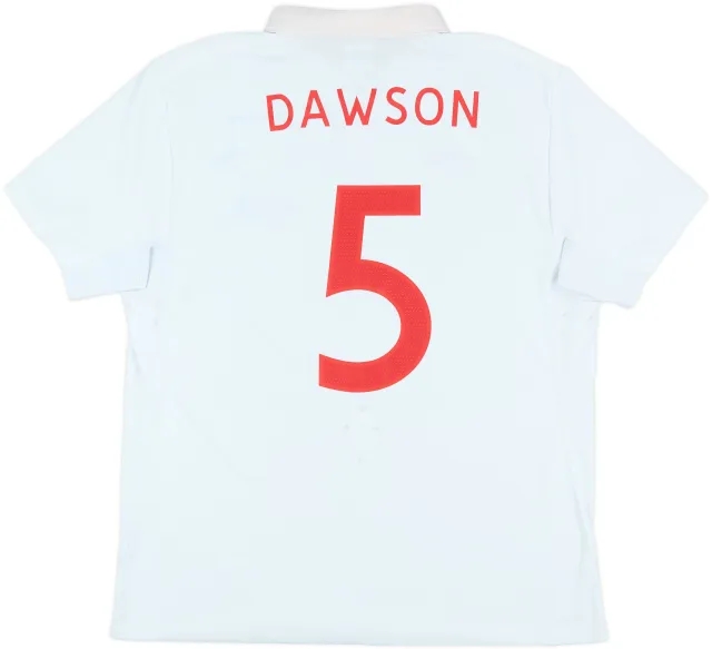2010-11 England 'World Cup South Africa 2010' Home Shirt Dawson #5 - 7/10 - (XL)