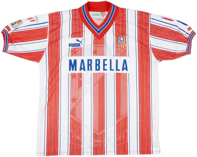 1995-96 Atletico Madrid Copa Del Rey Final Shirt - 8/10 - (L)