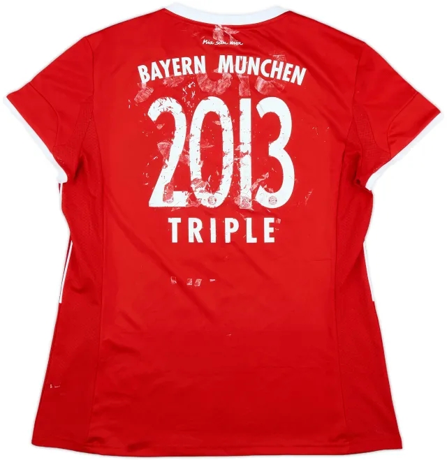 2013-14 Bayern Munich Home Shirt Triple #2023 - 4/10 - (Women's XL)