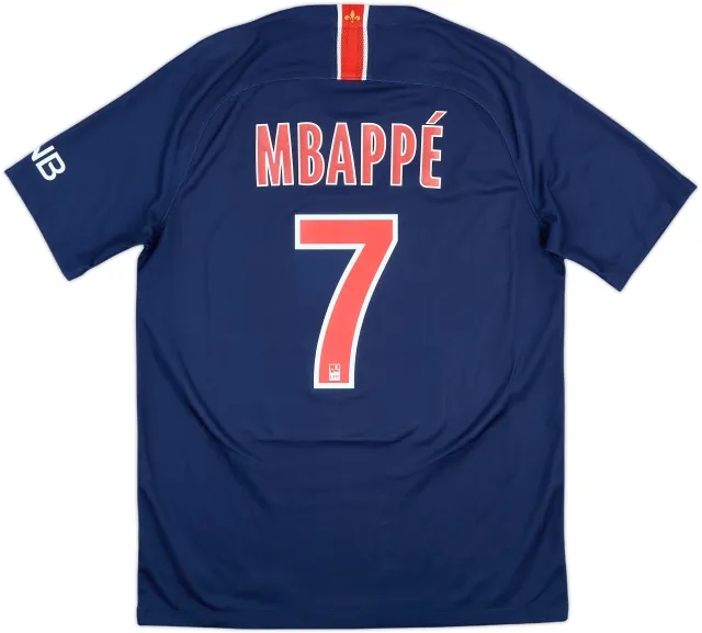 2018-19 Paris Saint-Germain Home Shirt Mbappe #7 - 10/10 - (M)