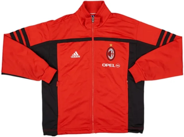 2000-01 AC Milan adidas Track Jacket - 8/10 - (M.Boys)