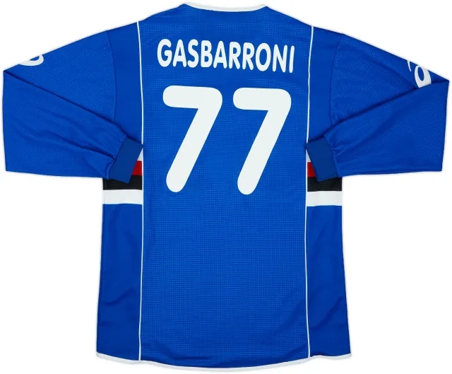 2002-03 Sampdoria Home L/S Shirt Gasbarroni #77 - 7/10 - (M)