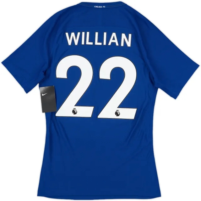 2017-18 Chelsea Player Issue Home Shirt Willian #22 (S)
