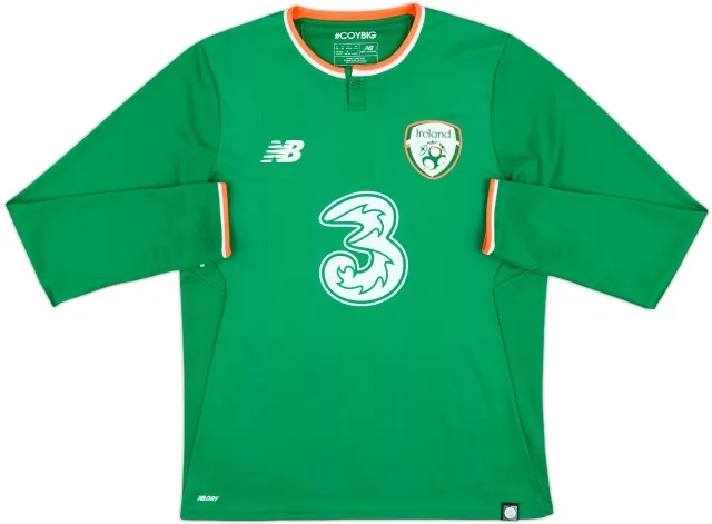 2017-18 Ireland Home L/S Shirt - 7/10 - (S)