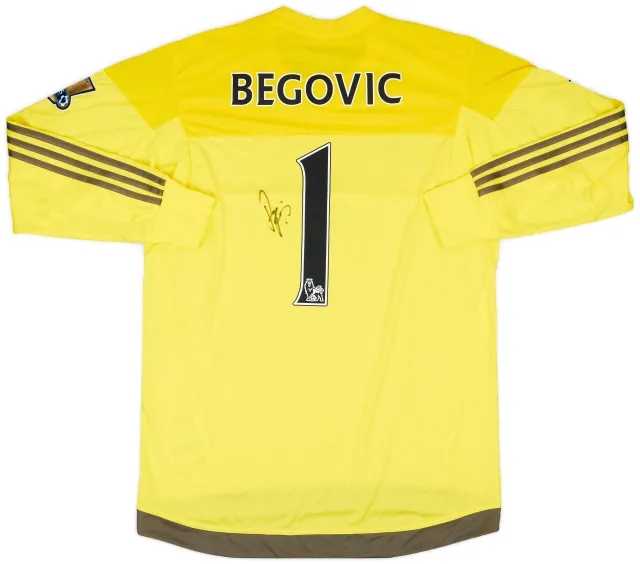 2015-16 Chelsea Match Issue Signed GK Shirt Begovic #1