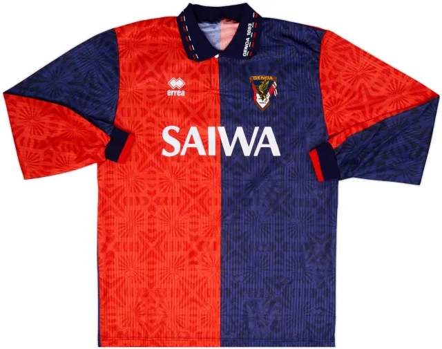 1992-93 Genoa Match Issue Home L/S Shirt #7