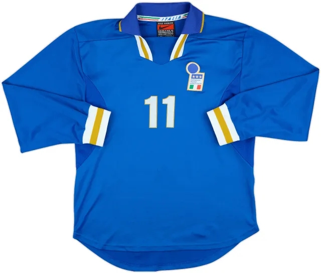 1996-98 Italy Match Issue Home L/S Shirt #11
