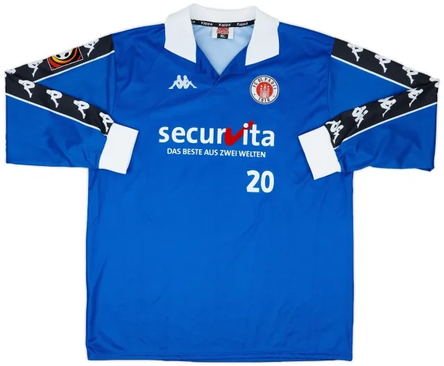 2001-02 St. Pauli Player Issue Kappa Training L/S Shirt #20 (Henzler)