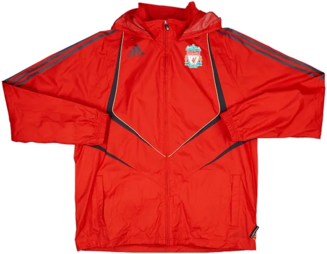 2009-10 Liverpool adidas Hooded Rain Jacket - 8/10 - (L/XL)