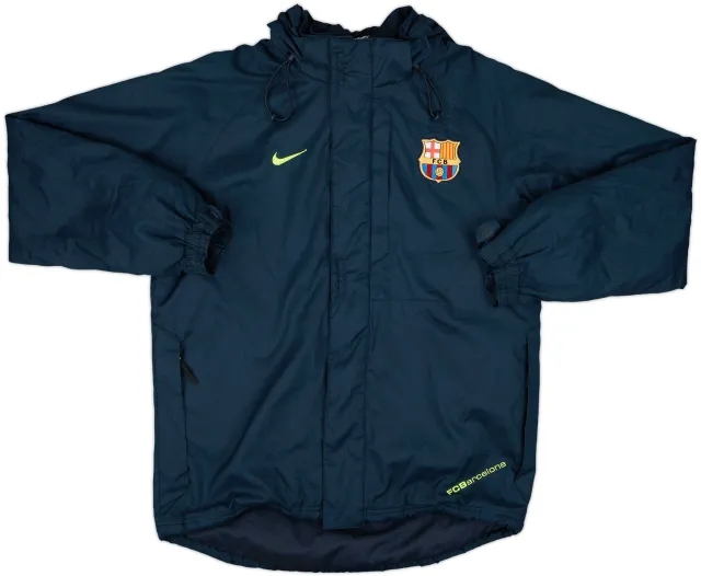 2007-08 Barcelona Nike Hooded Rain Jacket - 8/10 - (S)
