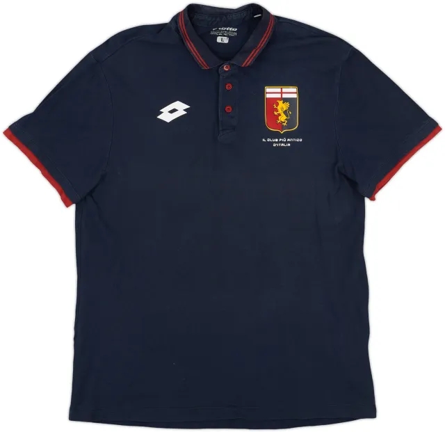 2017-18 Genoa Lotto Polo Shirt - 7/10 - (L)