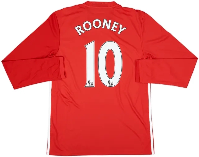2016-17 Manchester United Home L/S Shirt Rooney #10 (M)