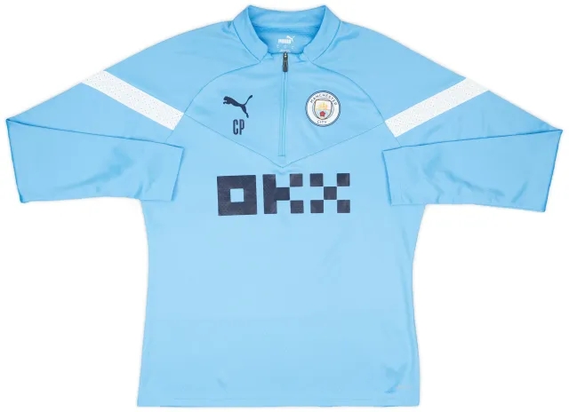 2022-23 Manchester City Puma 1/4 Zip Training Top #CP - 9/10 - (L)