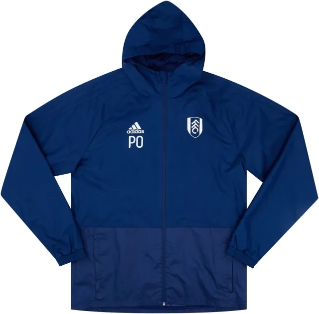 2018-19 Fulham adidas Staff Issue Hooded Rain Jacket PO - 8/10 - (L)