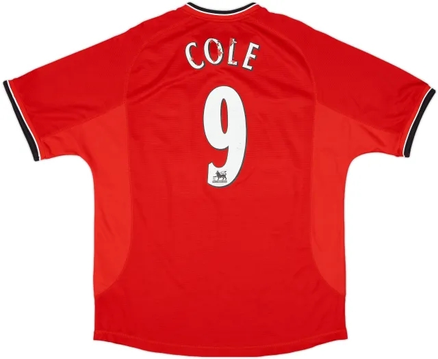 2000-02 Manchester United Home Shirt Cole #9 - 5/10 - (L)