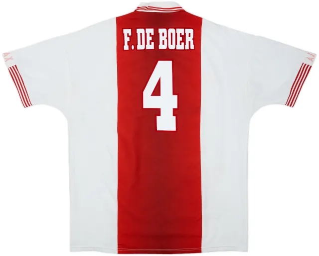 1997-98 Ajax Home Shirt F.De Boer #4 - 7/10 - (XL)