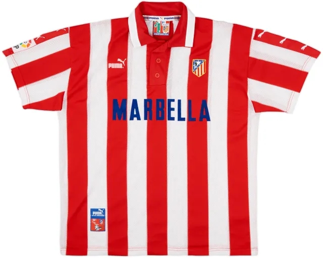 Puma Atlético Madrid Mens SS Home Shirt 1997/98