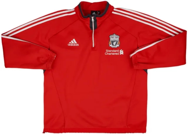 2011-12 Liverpool adidas 1/4 Zip Drill Top - 8/10 - (L/XL)