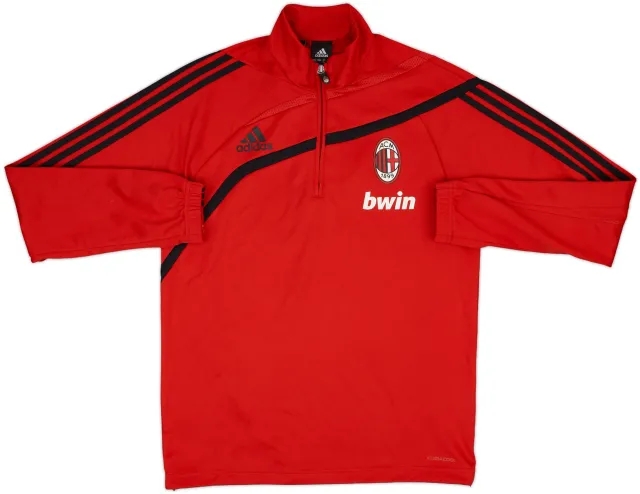 2009-10 AC Milan adidas 1/4 Zip Drill Top - 7/10 - (M)