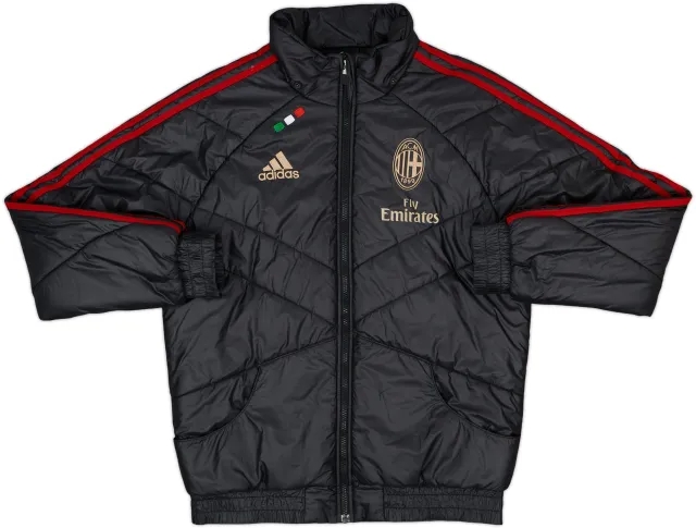 2011-12 AC Milan adidas Padded Bench Coat - 8/10 - (S)
