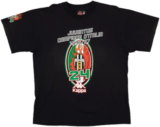1996-97 Juventus Kappa Campioni 24 Graphic Tee - 8/10 - (XL)