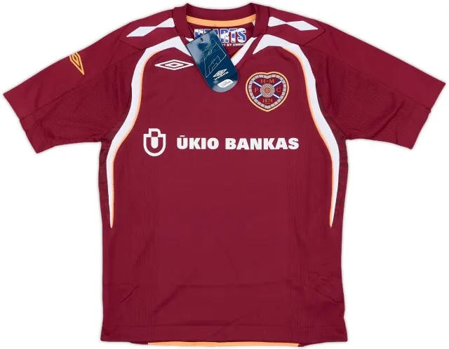 Umbro Heart of Midlothian Boys SS Home Shirt 2007/08