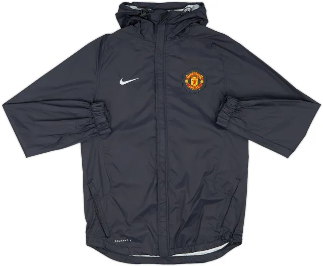2010-11 Manchester United Nike Hooded Rain Jacket - 6/10 - (S)