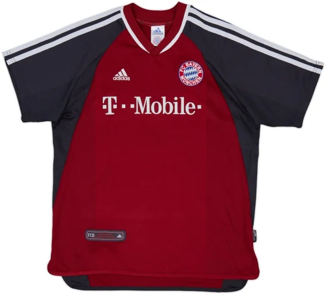 adidas Bayern Munich Boys SS Home Shirt 2002/03